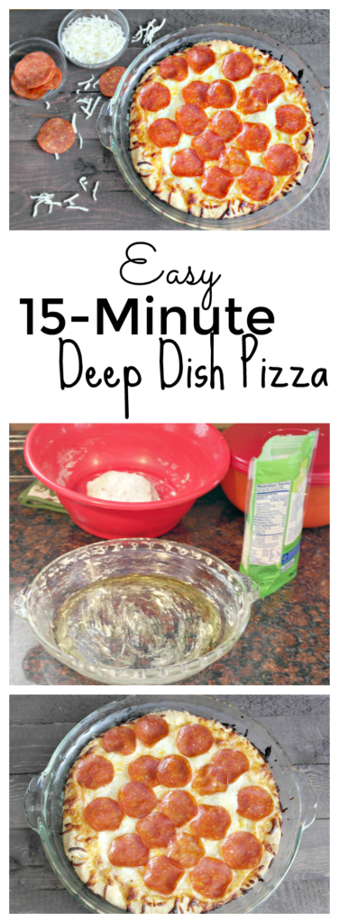 EASY 15 MINUTE HOMEMADE DEEP DISH PIZZA 