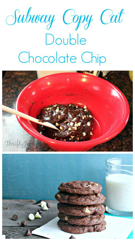 Subway Copycat Double Chocolate Chip Cookies Recipe on Pintrest