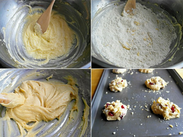 Cranberry White Chocolate Macadamia Nut Cookies Recipe Process