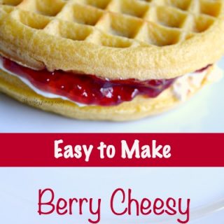 Berry Cheesy Stuffed Waffles